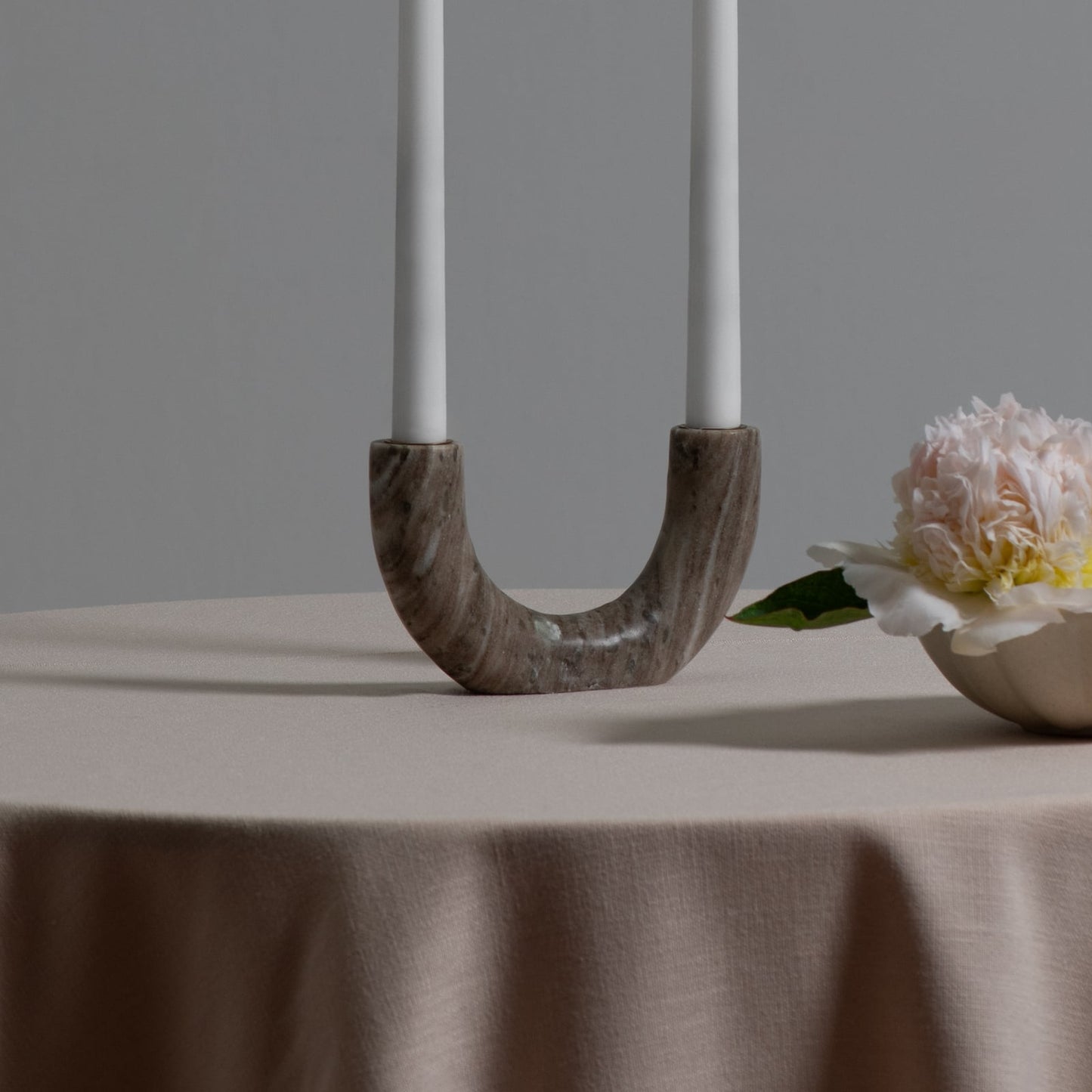 Marble double candleholder