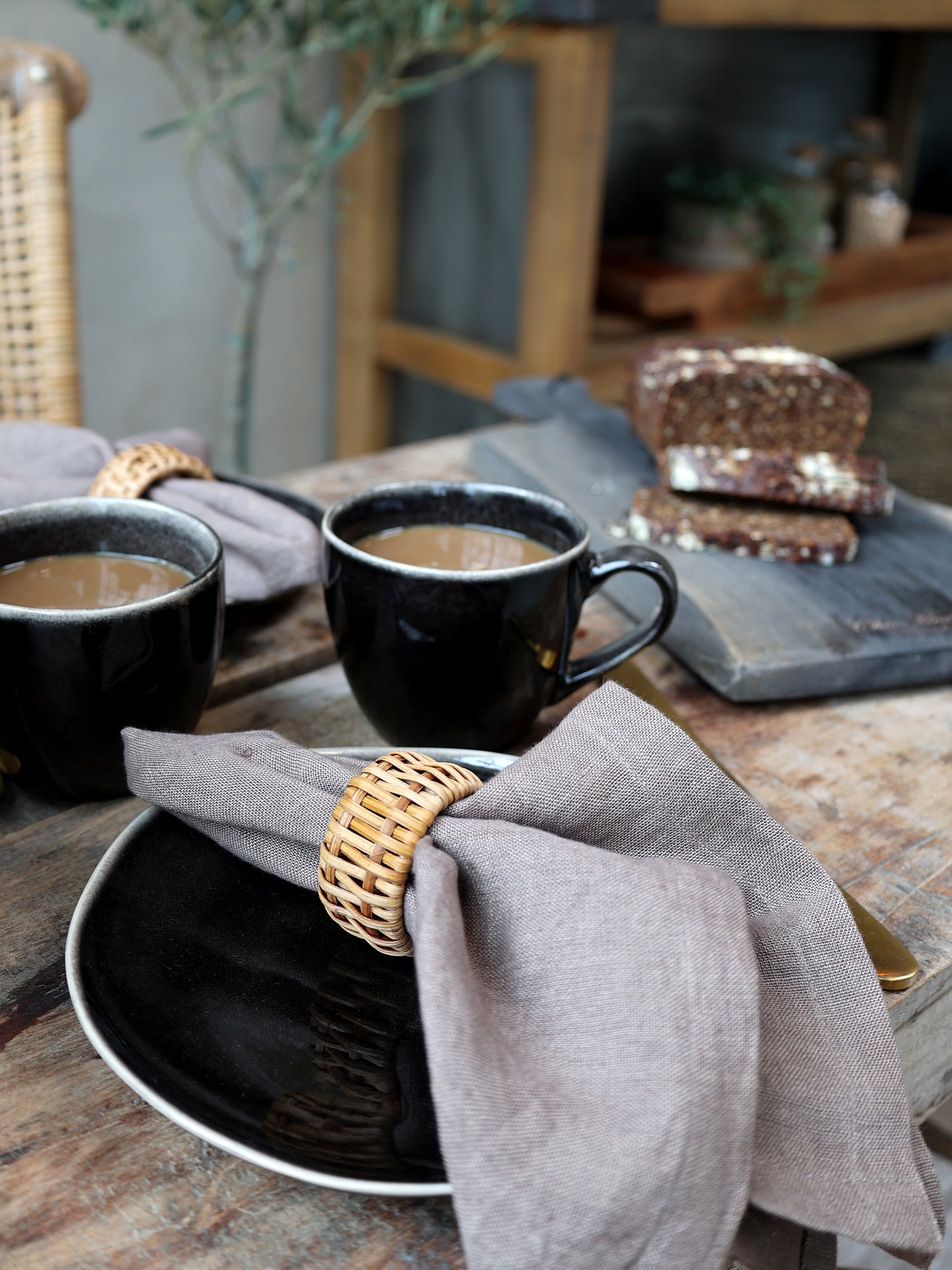 Serviettring flettet 4 stk