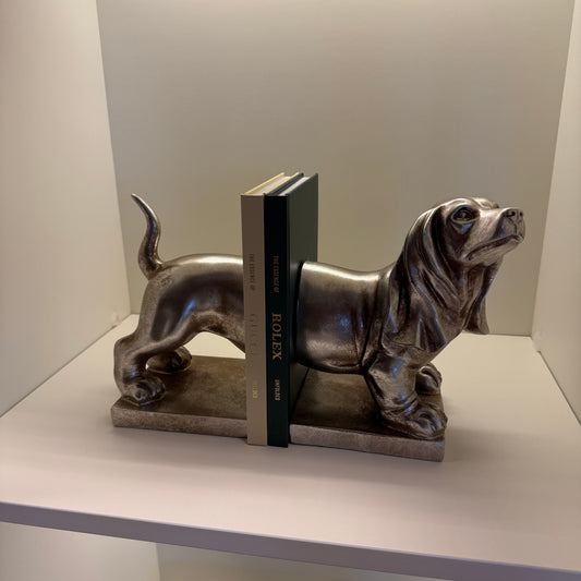 Bokstøtter familiens hund