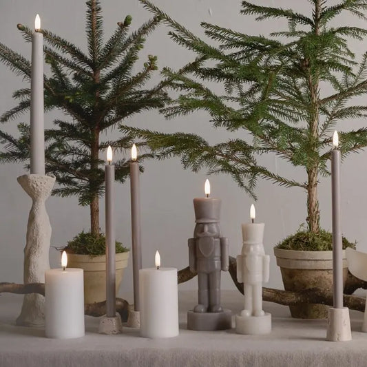 LED lys nøtteknekker 21 cm, Sandstone