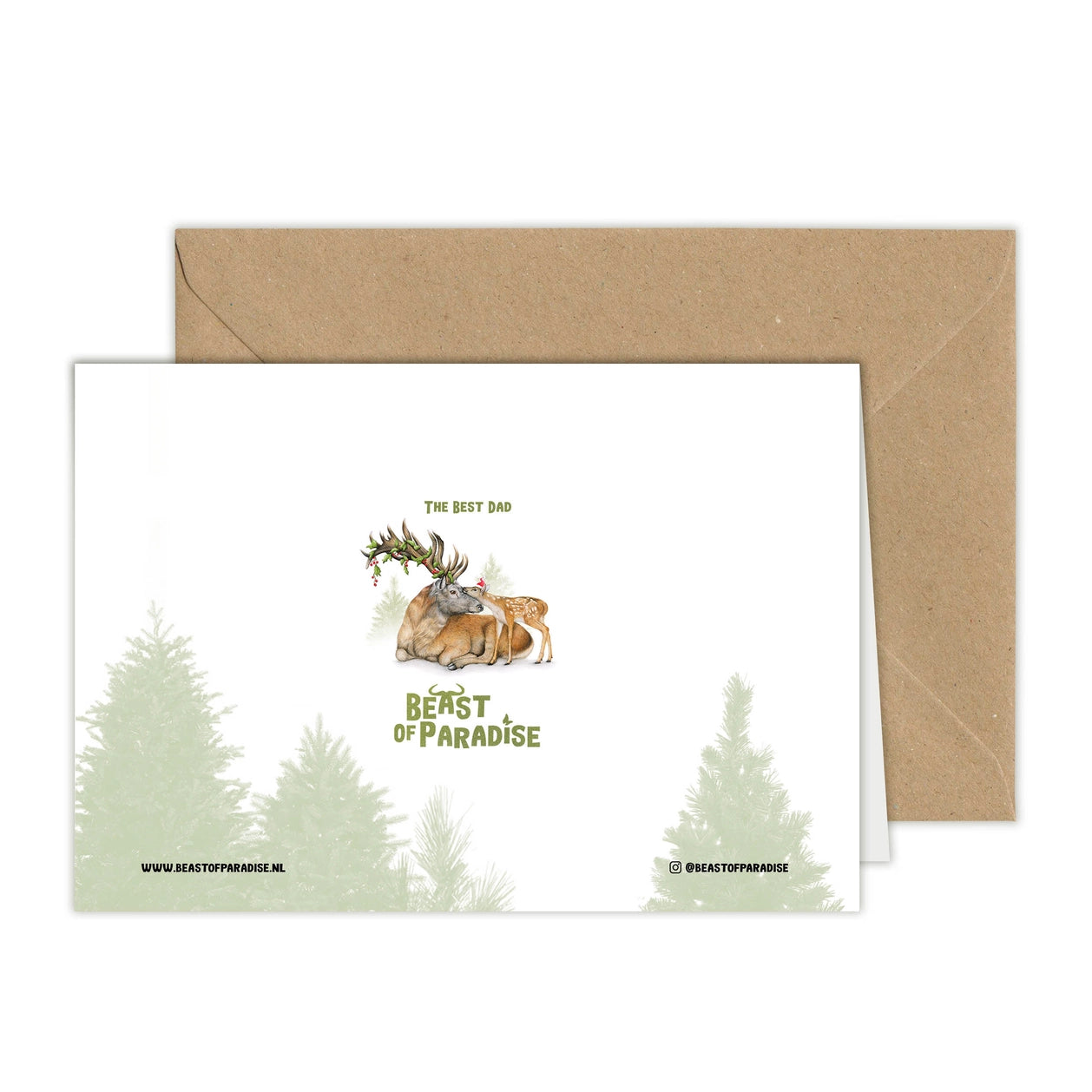 Kort reinsdyr og rådyr jul