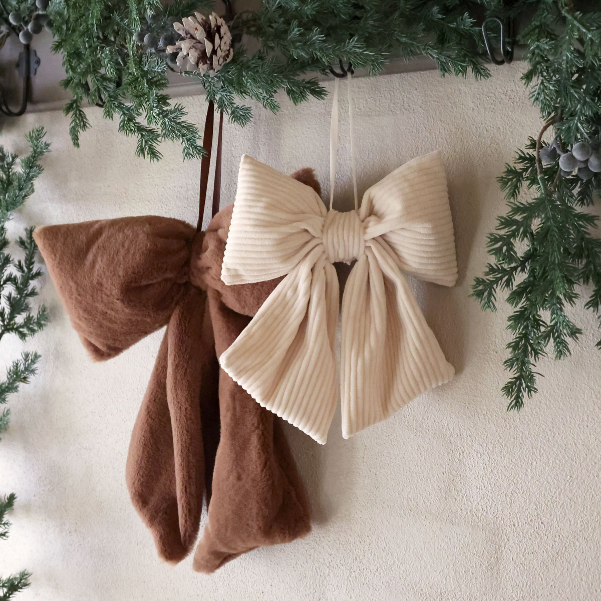 Sløyfe medium beige kordfløyel