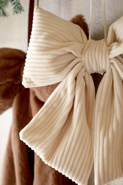 Sløyfe medium beige kordfløyel