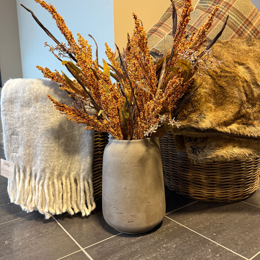 Vase cement grå