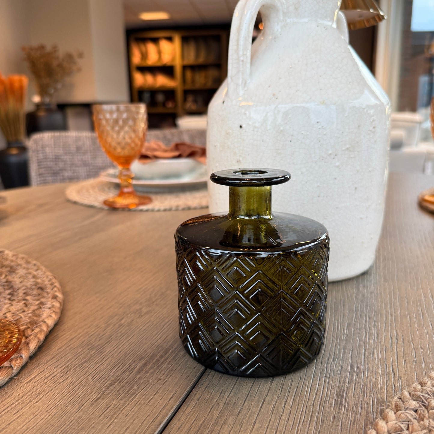 Glassvase oliven H12