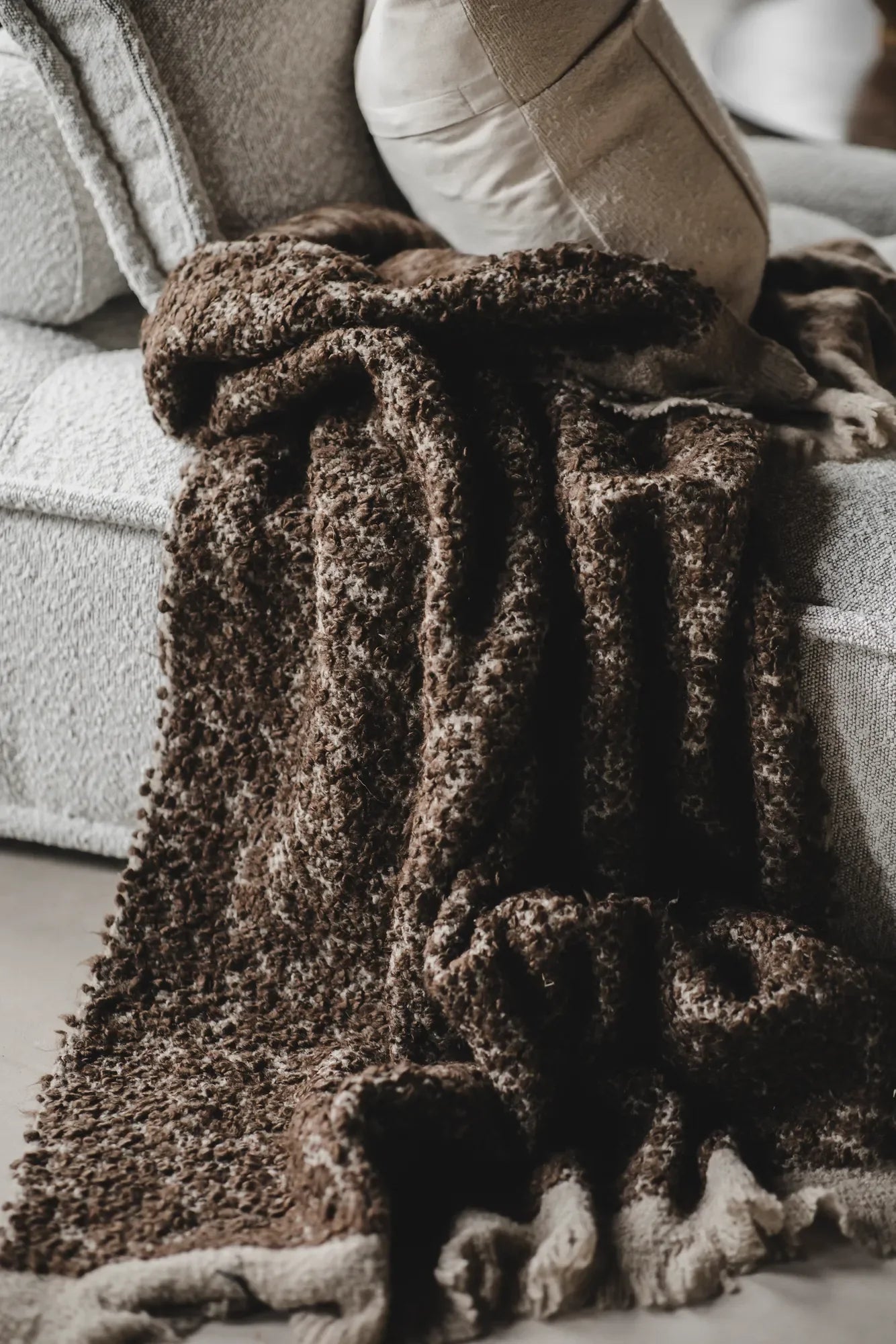 Boucle mohair Pledd