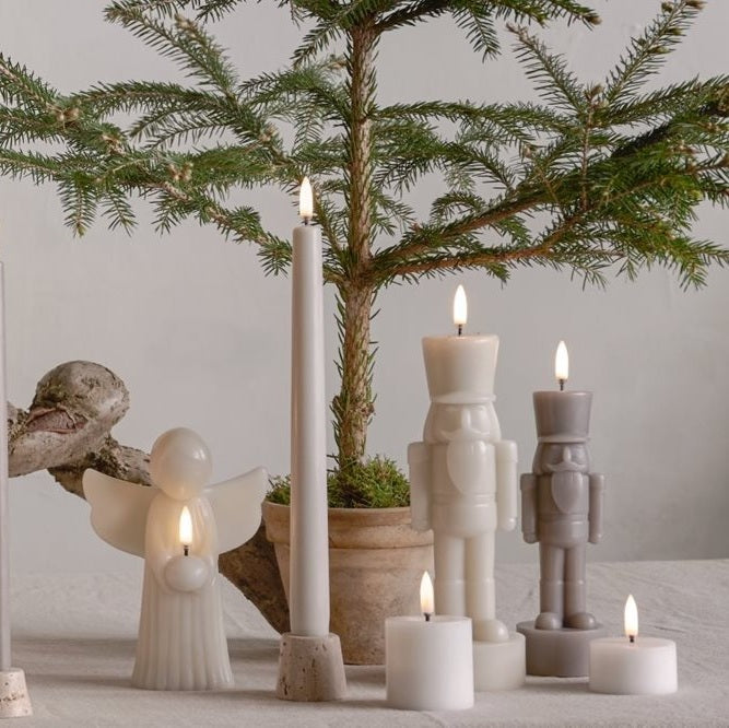 LED lys nøtteknekker 16,5 cm, Sandstone