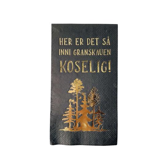 Serviett "Inn i granskauen koselig"
