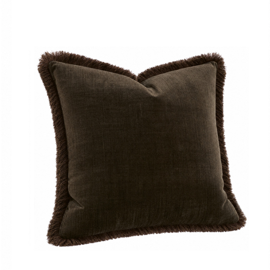 GABBY brown putetrekk - 50x50 med fryns