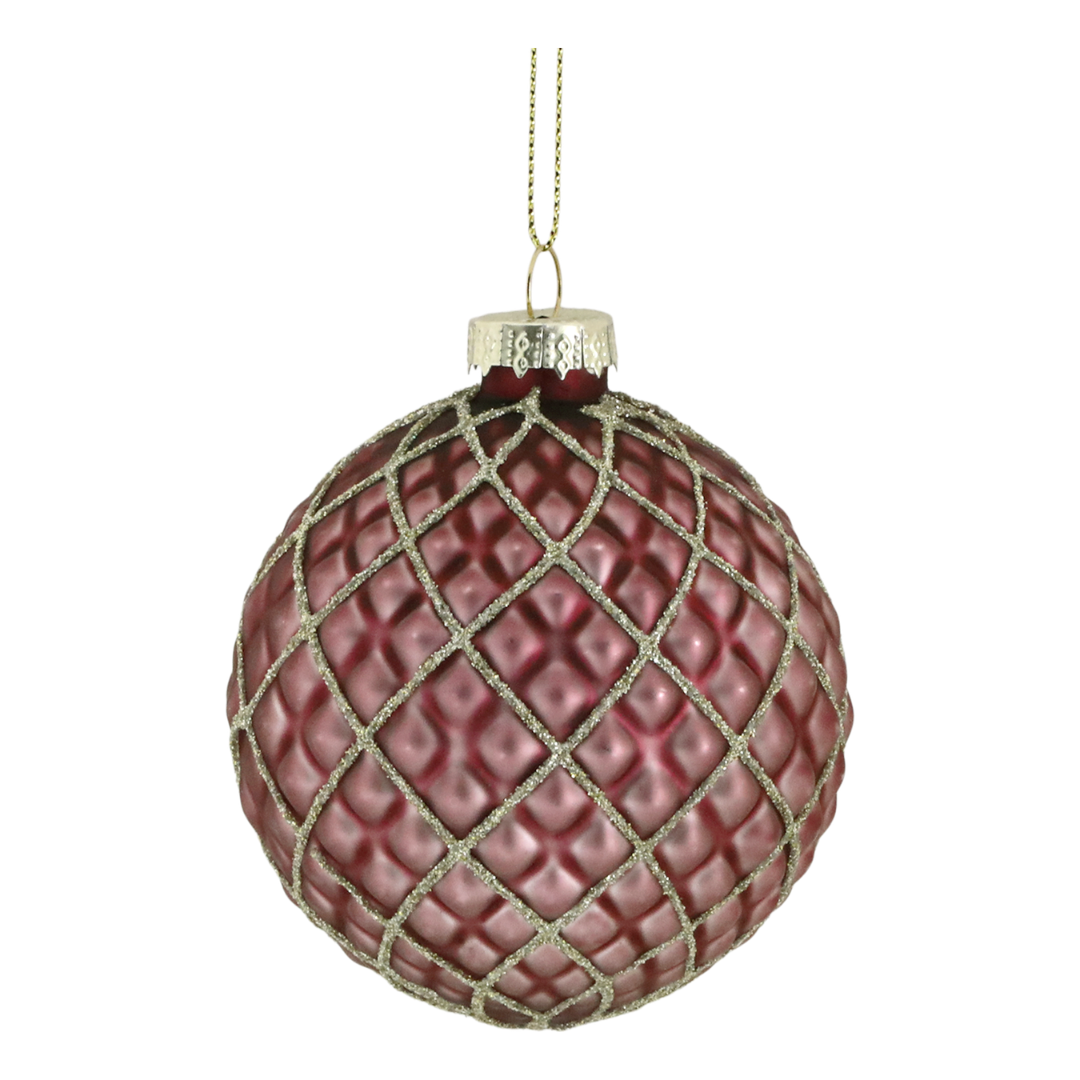 Julekule ruter rosa