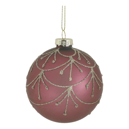 Julekule girland rosa