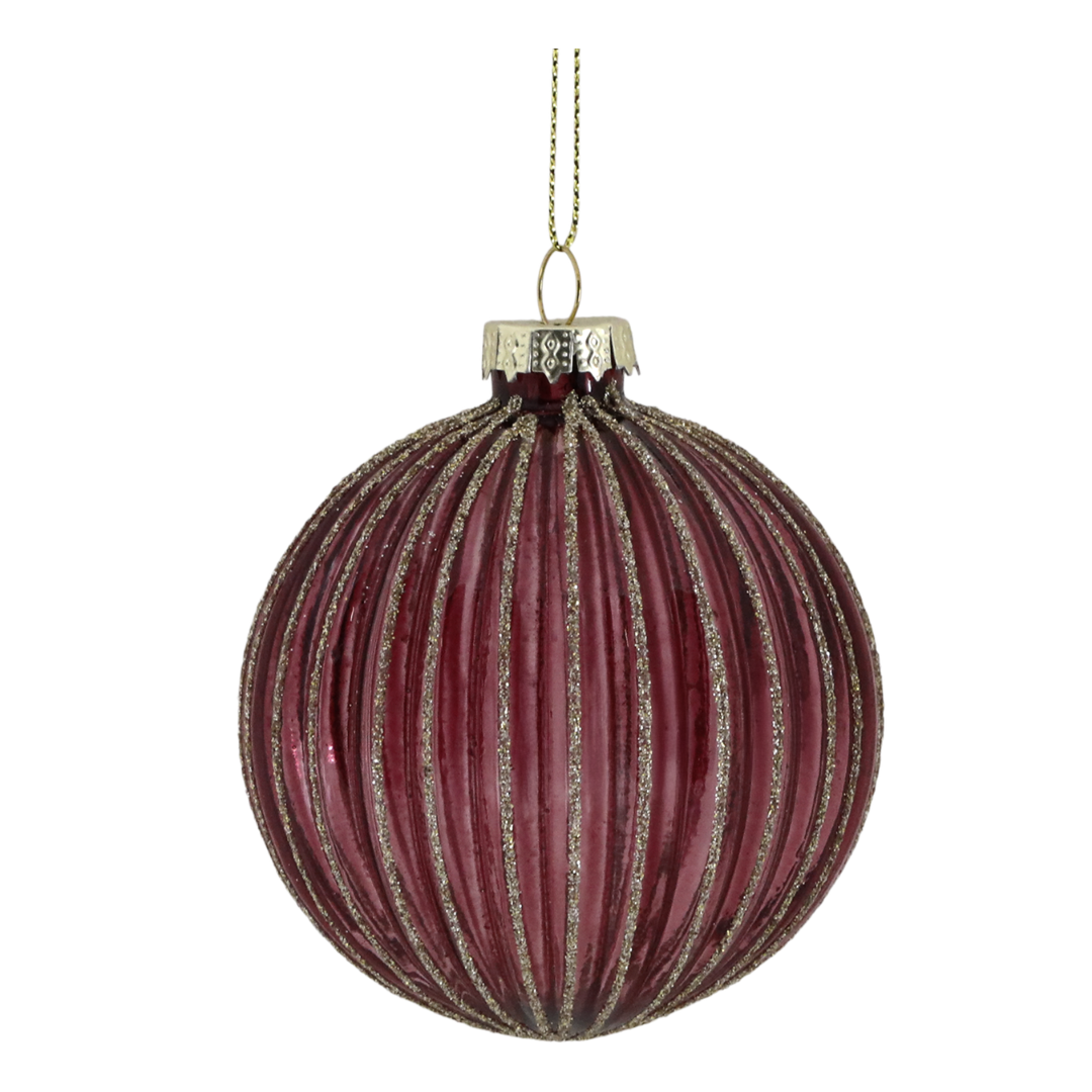Julekule striper glass