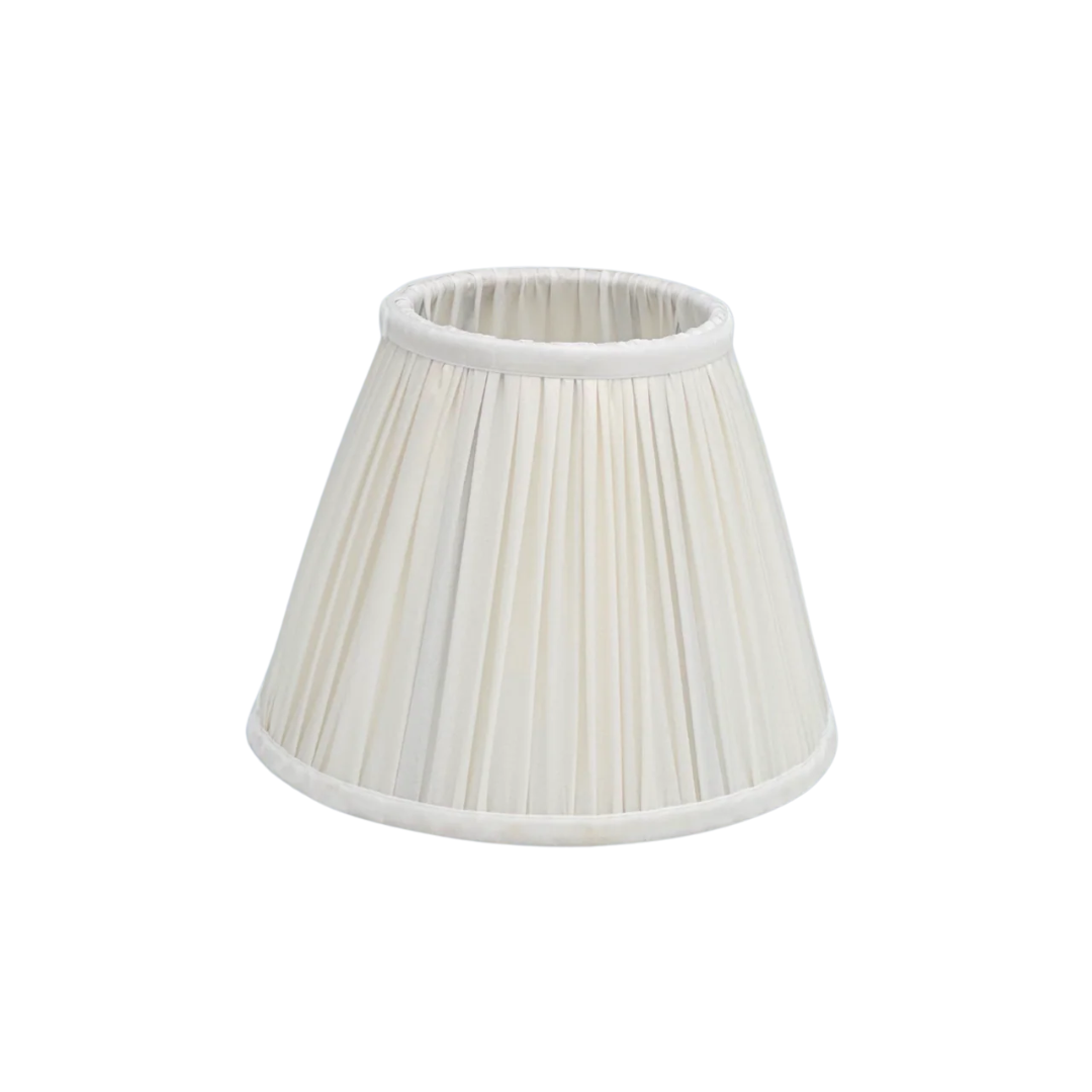 WHITE PLEATED LARGE Lampeskjerm