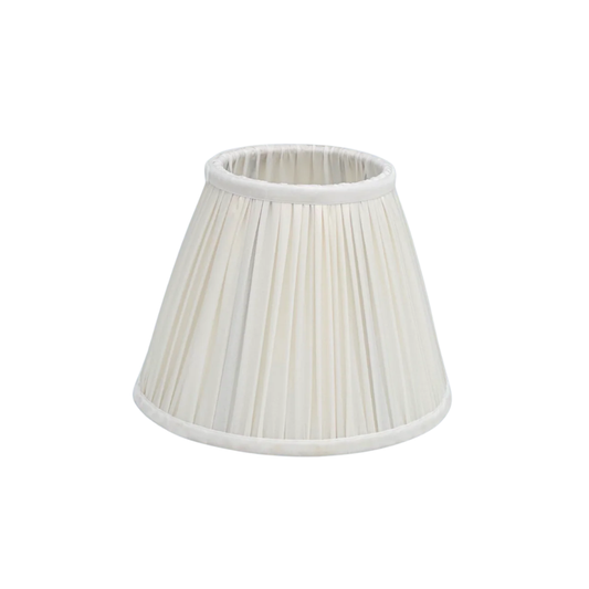 WHITE PLEATED LARGE Lampeskjerm