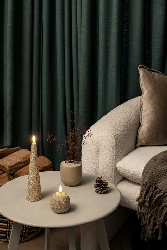 LED lys kjegle, Champagne glitter