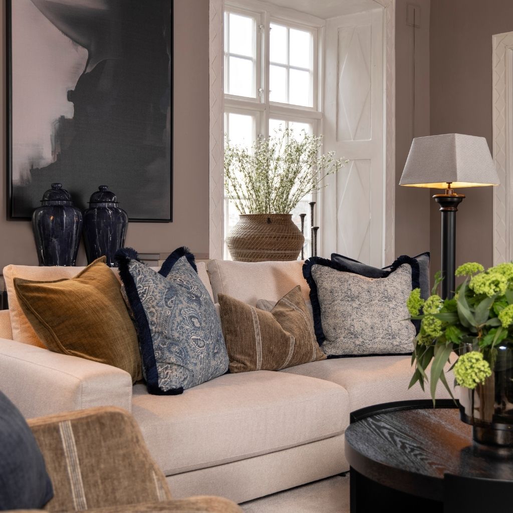 SERENA STRIPE chestnut putetrekk - 60x40