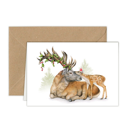 Kort reinsdyr og rådyr jul