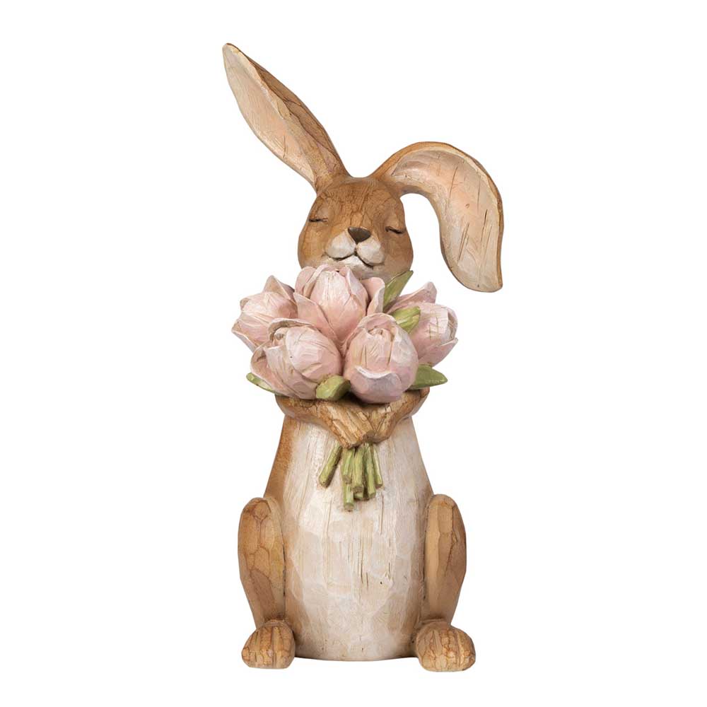 Hare Milly med blomster
