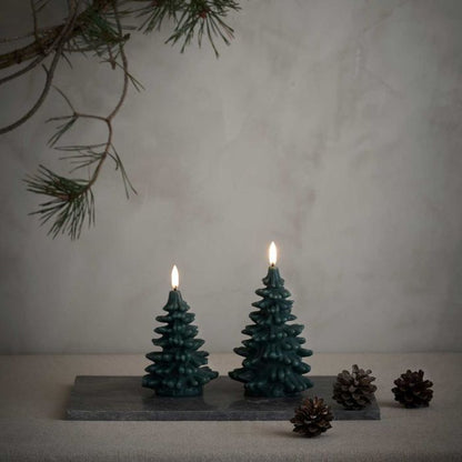 LED lys Juletre 12 cm, Furugrønn